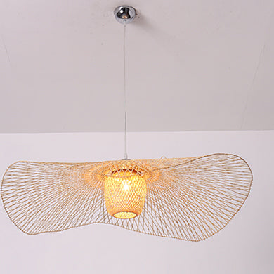 Ritta Suspension Rond Vintage, Bambou/Bois, Bois, Salon - Neutralighting