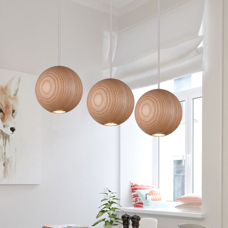 Muto Ball Cluster LED Suspension Bois Salon Chambre à coucher - Neutralighting