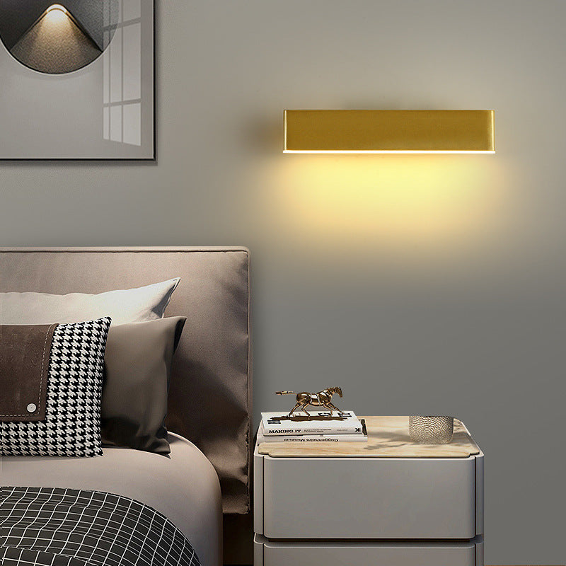 Arisha Applique Murale Rectangulaire Moderne, Métal, Noir/Or/Brun, Chambre - Neutralighting