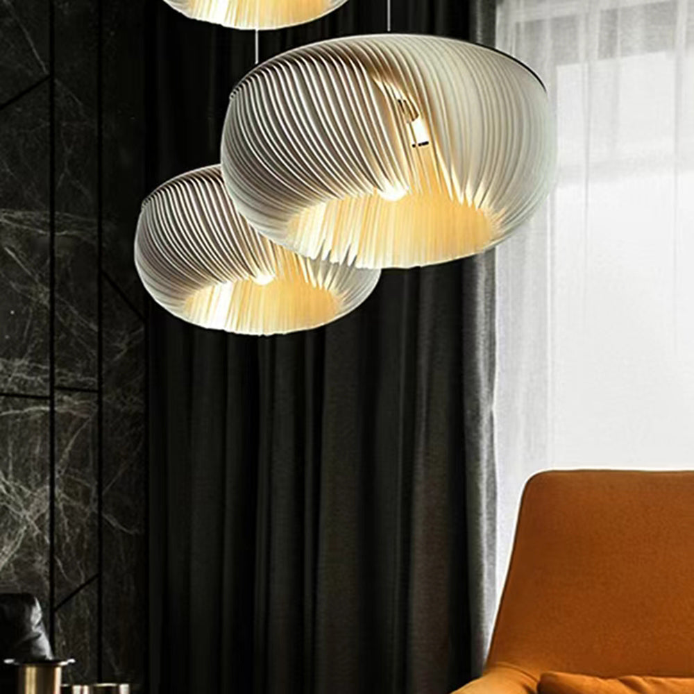 Ritta Suspension Nuage Simple, Aluminium/Peau de Mouton, Blanc, Chambre - Neutralighting