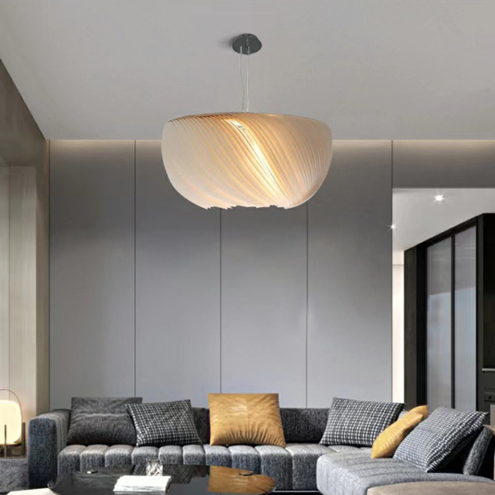 Ritta Suspension Nuage Simple, Aluminium/Peau de Mouton, Blanc, Chambre - Neutralighting
