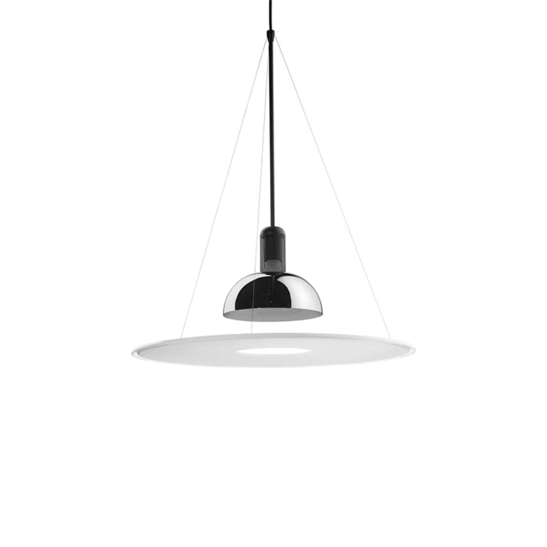 Arisha Suspension LED Moderne Métal/Acrylique Chromé/Noir - Neutralighting