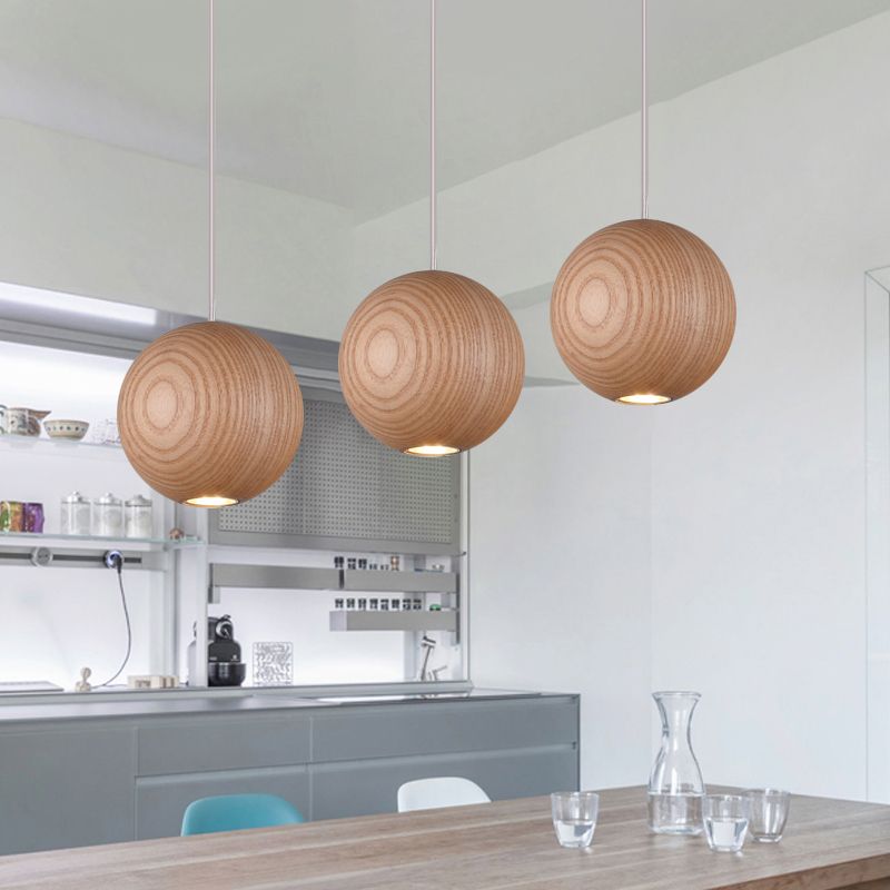 Muto Ball Cluster LED Suspension Bois Salon Chambre à coucher - Neutralighting