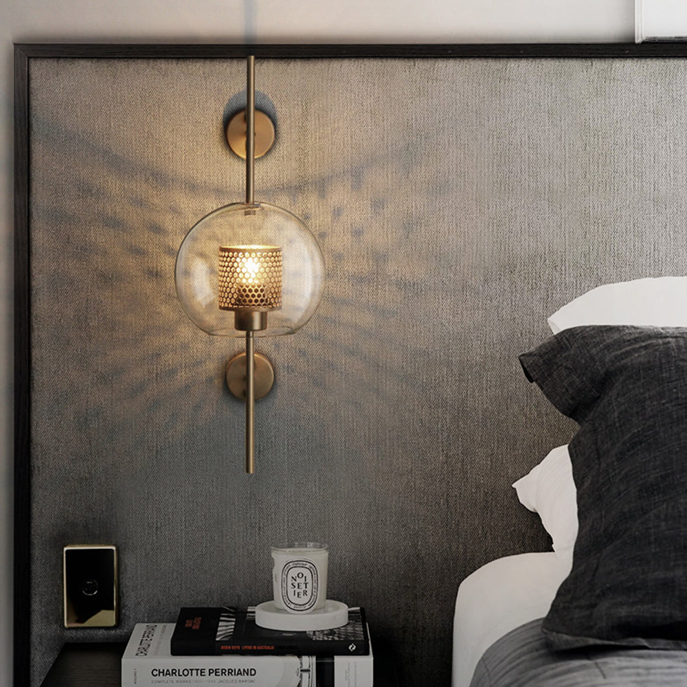 Kiri Applique Murale Globe Vintage Cuivre/Argent. Salle de Bain - Neutralighting