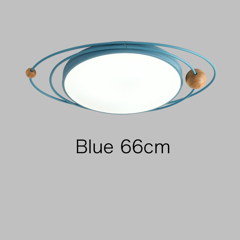 Arisha Plafonnier Rond Moderne, Metal/Bois, Blanc/Noir/Gris/Vert/Bleu, Salon - Neutralighting