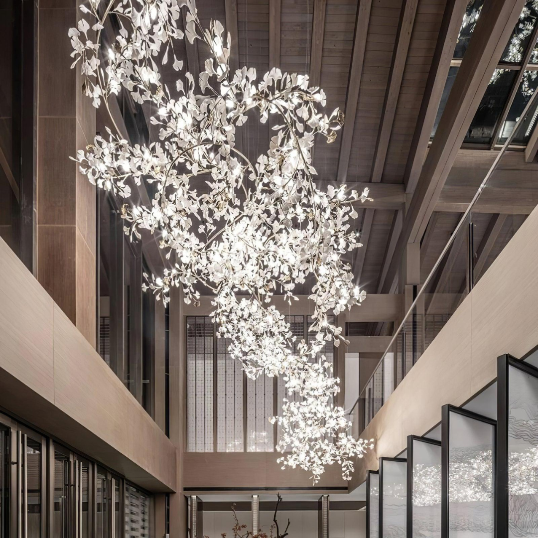 Olivia Lustre Linéaire GloGink Moderne, Métal/Céramique, Or, Salon