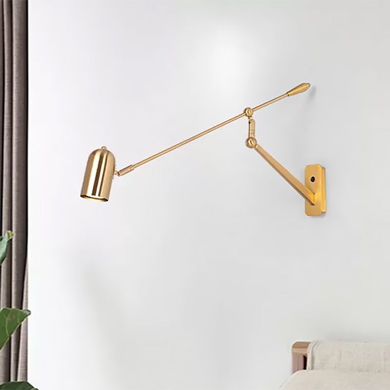 Arisha Applique Murale Orientable Vintage, Métal, Doré, Salon