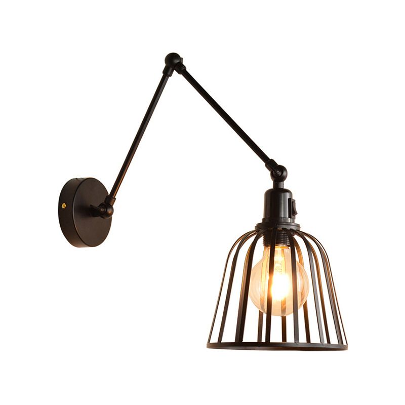 Silva Applique Murale Orientable Industrielle, Métal, Noir, Salon - Neutralighting
