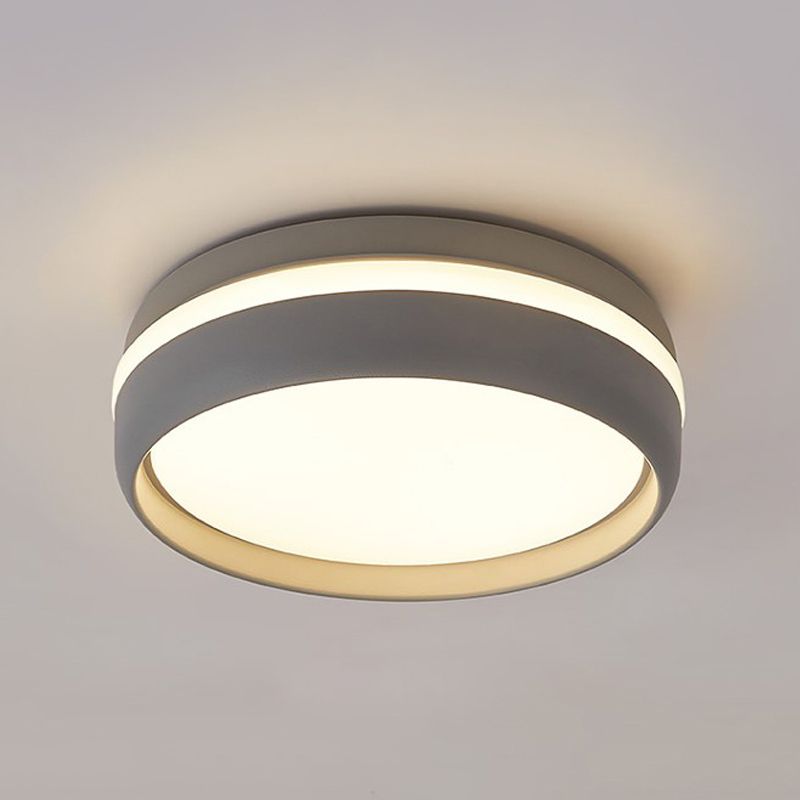 Arisha Plafonnier Rond Moderne, Métal, Noir/Gris, Salon - Neutralighting