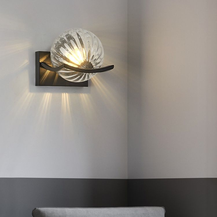 Valentina Applique Murale Boule Luxe, Verre/Métal, Chambre à Coucher - Neutralighting