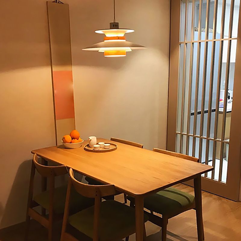 Valentina Suspension Bol Moderne, Métal, Blanc/Bois/Marron, Salon - Neutralighting