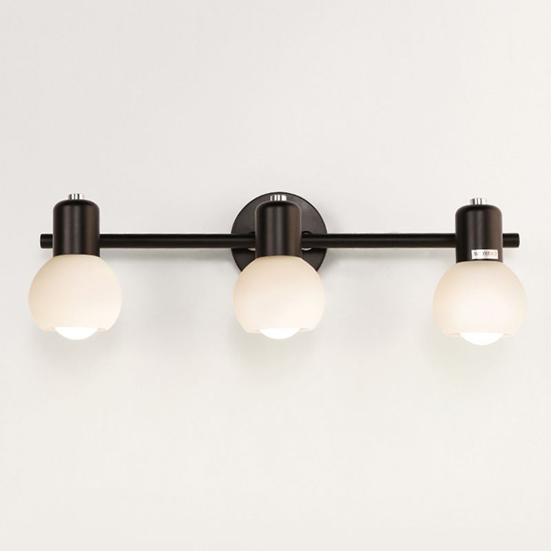 Valentina Applique Murale Boule Moderne, Verre/Métal, Noir/Blanc, Salon - Neutralighting