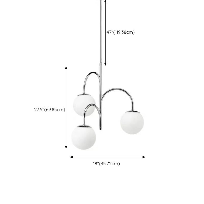 Valentina Suspension Multi Moderne, Metal/Verre, Blanc, Chambre - Neutralighting