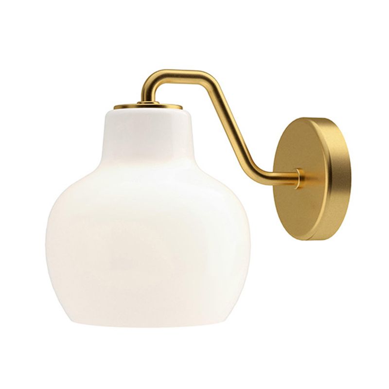 Valentina Applique Murale Vintage en Forme de Dôme, Métal/Verre, Blanc, Salle à Manger - Neutralighting