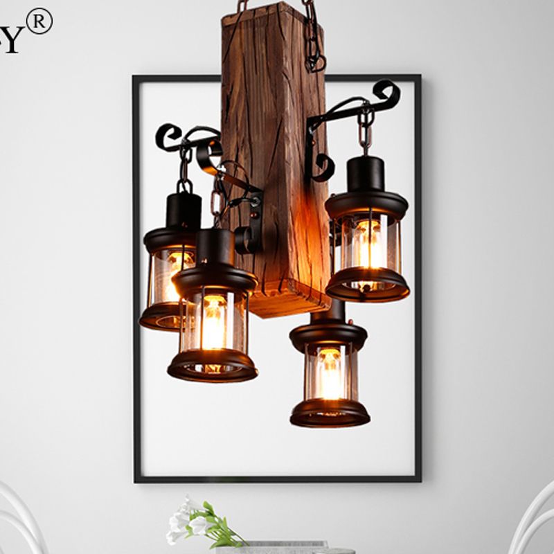 Epoch Vintage LED Lustre Noir Métal/Verre Salon Chambre à coucher - Neutralighting