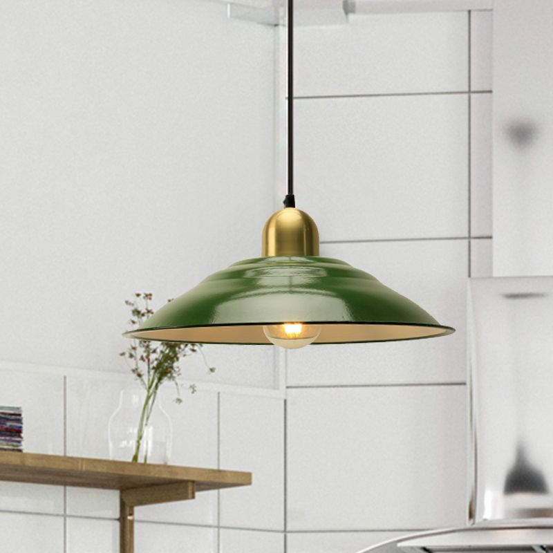 Arisha Vintage LED Suspension Vert Métal Chambre à coucher Salon - Neutralighting