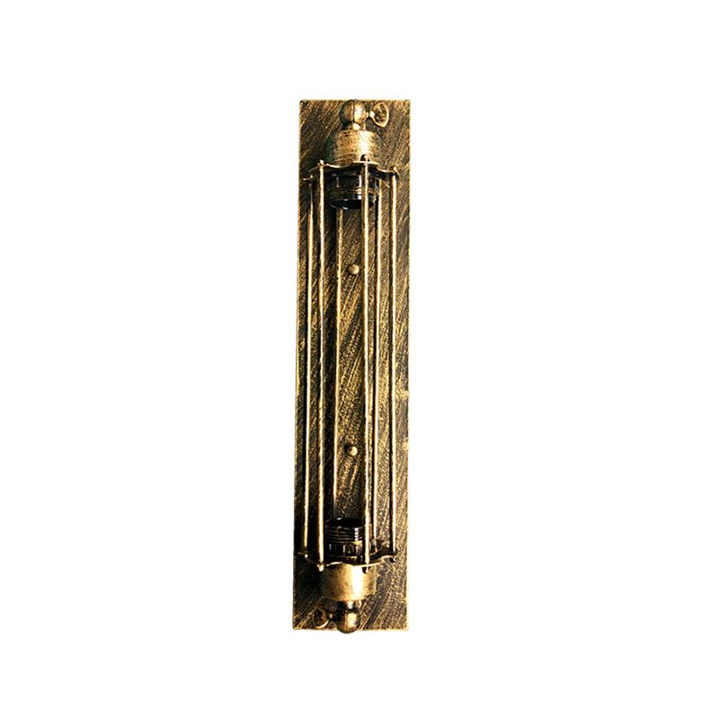 Silva Applique Murale Cylinderique Vintage, Métal/Verre, Noir/Rouge/Argent/Or, Salle de Bain - Neutralighting