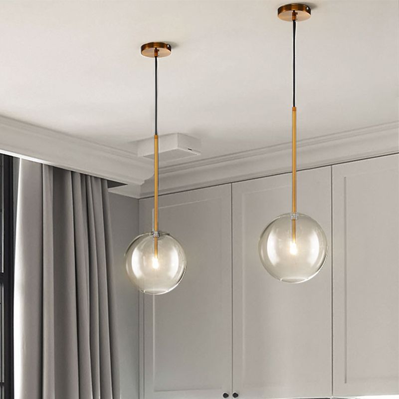 Valentina Glass Bulb LED Suspension Or Métal Verre Chambre à coucher - Neutralighting