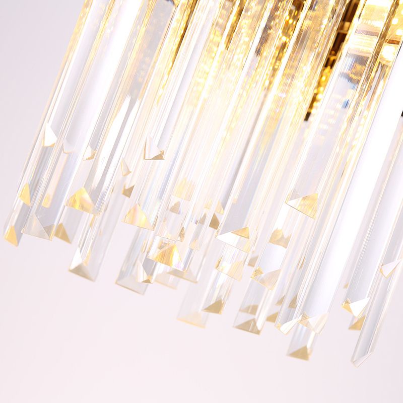 Kristy LED Suspension Or Chromé Métal Cristal Salon Chambre à couche - Neutralighting
