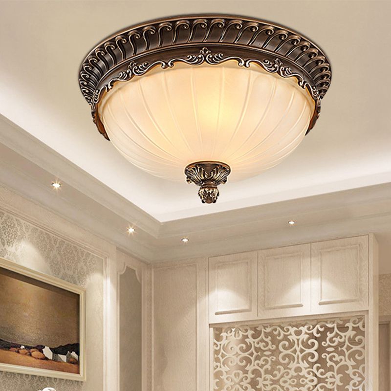 Arisha Retro LEDPlafonnier Beige Métal/Verre Salon Salle à manger - Neutralighting