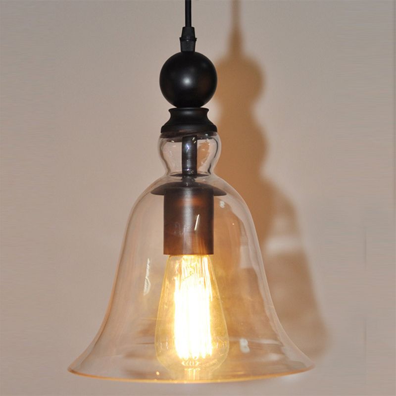 Arisha Industrielle Vintage LED Suspension Clair Métal/Verre Salle à manger - Neutralighting