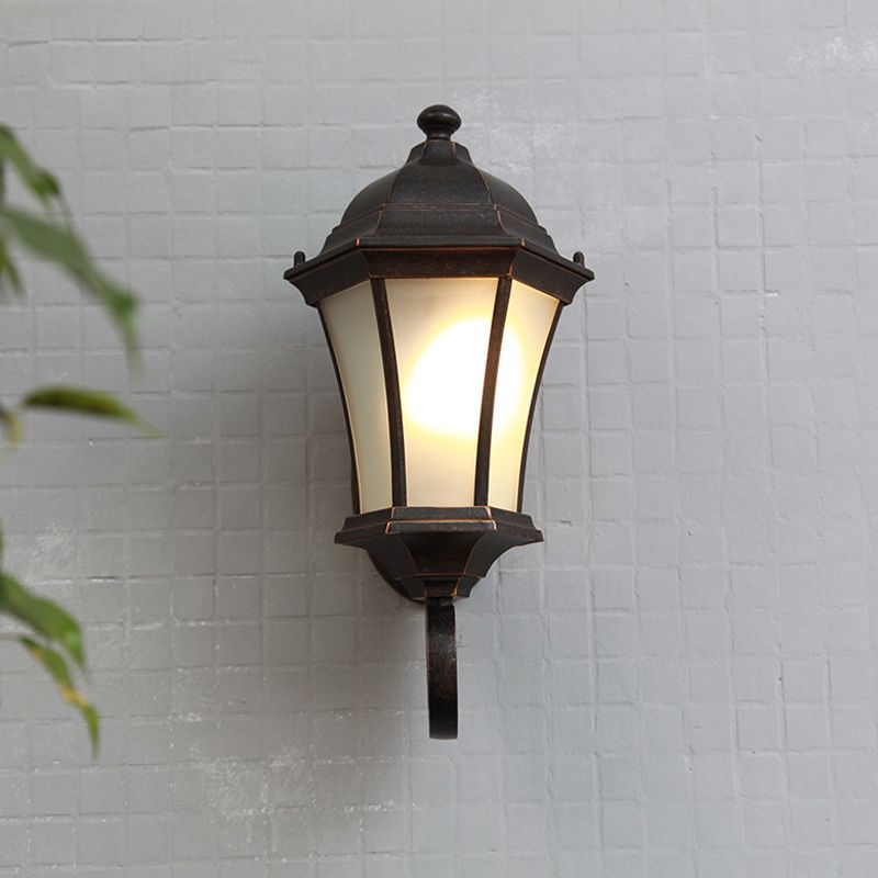 Silva Vintage LED Applique Noir Métal Verre Extérieur Jardin Balcon - Neutralighting