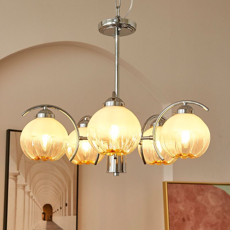 Valentina Lustre Moderne, Metal/Verre, Blanc, Chambre - Neutralighting