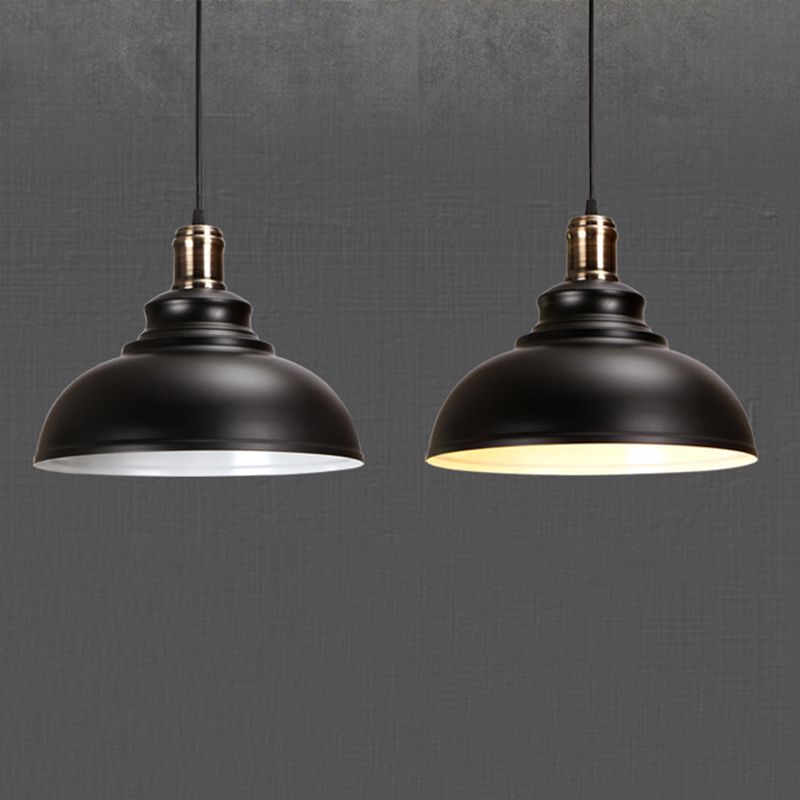 Arisha Rétro Industrielle LED Suspension Noir Blanc Gris Métal Salle à manger - Neutralighting