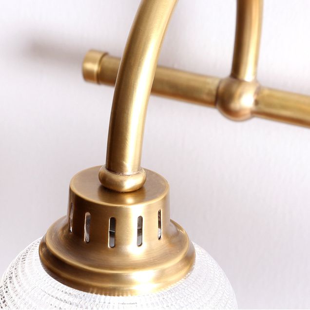 Arisha Applique Murale Bol Vintage, Métal/Verre, Laiton, Salle de Bain - Neutralighting