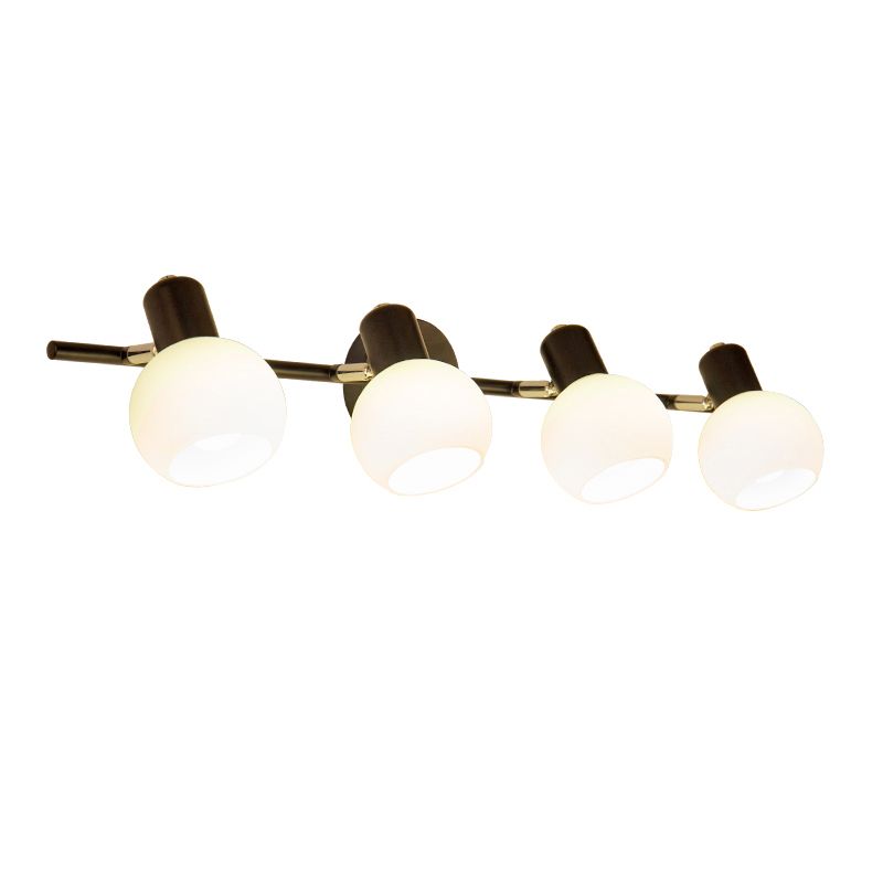 Valentina Applique Murale Boule Moderne, Verre/Métal, Noir/Blanc, Salon - Neutralighting