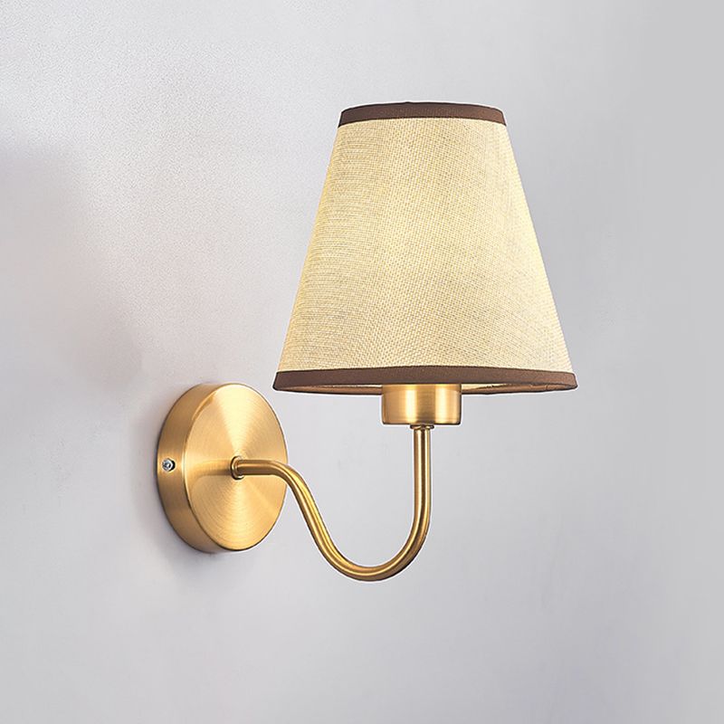 Tiffany Applique Murale Géométrique Nordique, Métal/Tissu, Noir/Blanc/Café/Lin, Chambre - Neutralighting