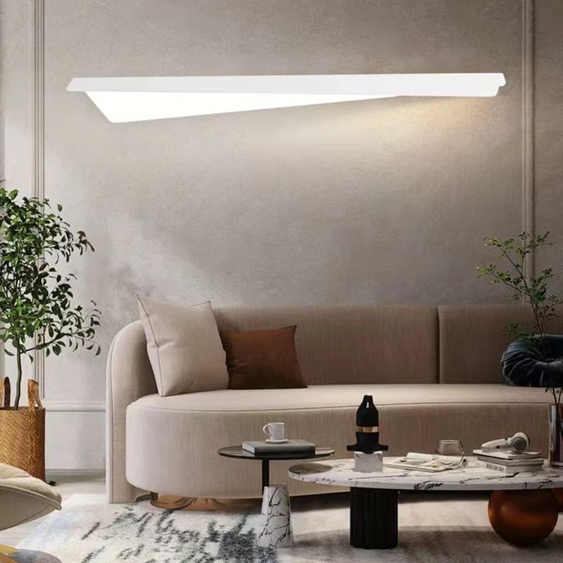 Arisha Applique Murale Géométrique Minimaliste, Métal, Blanc, Salon - Neutralighting