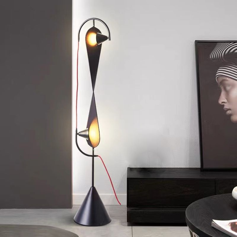 Mira Lampadaire Géométrique Moderne Métal Salon