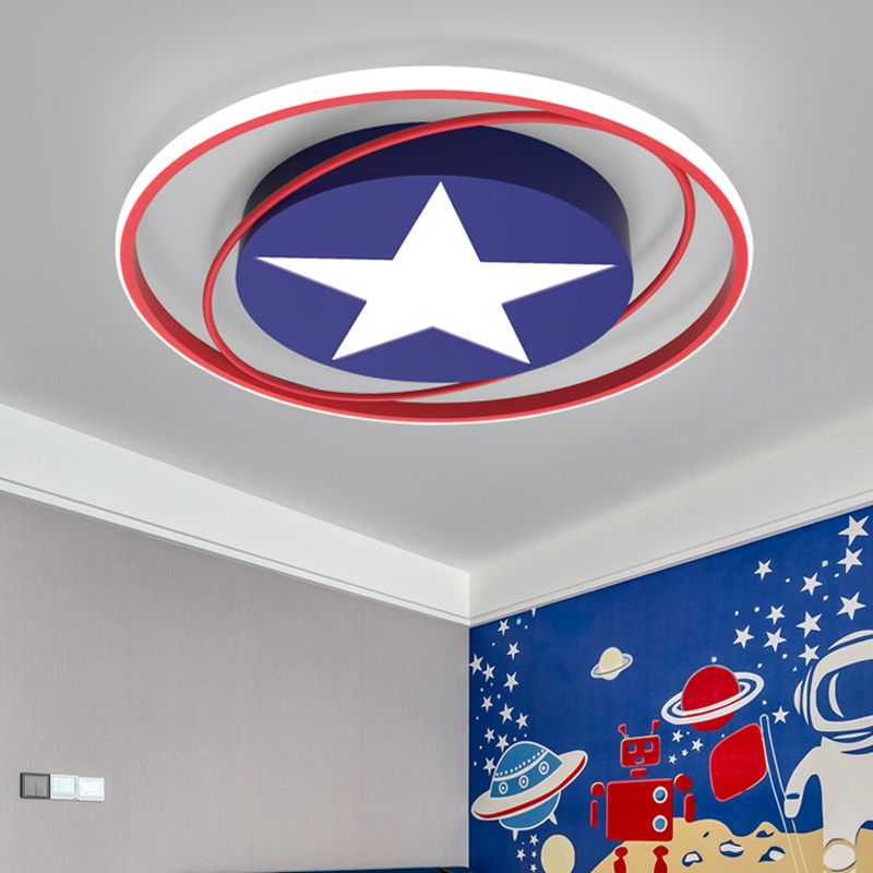 Epoch Moderne Ronde LED Plafonnier Bleu/Blanc Métal Salon Chambre à coucher - Neutralighting