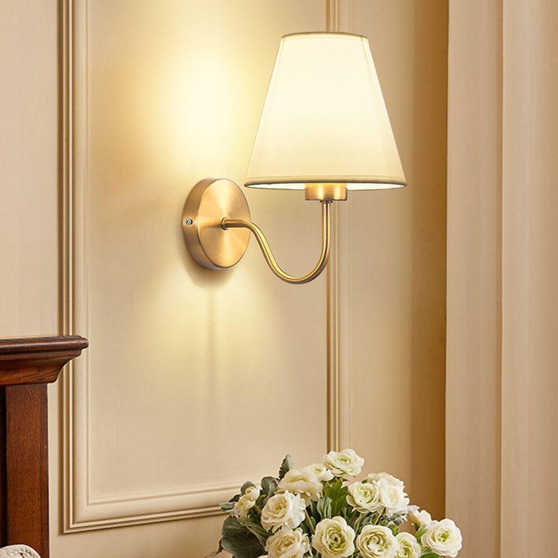 Tiffany Applique Murale Géométrique Nordique, Métal/Tissu, Noir/Blanc/Café/Lin, Chambre - Neutralighting