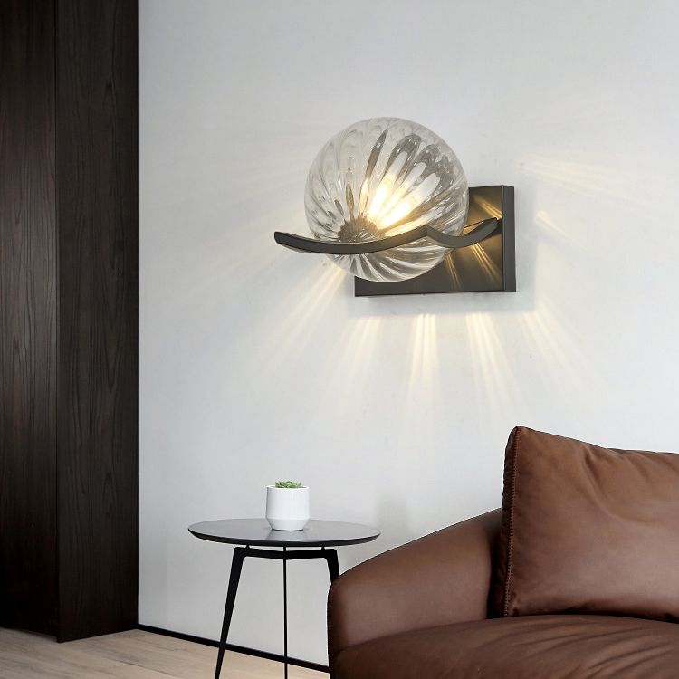 Valentina Applique Murale Boule Luxe, Verre/Métal, Chambre à Coucher - Neutralighting