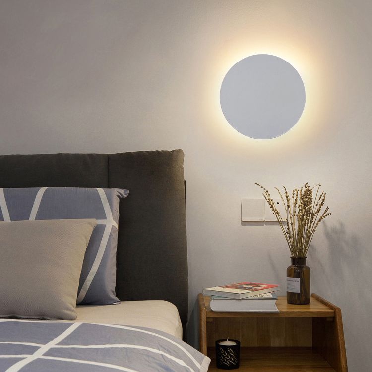 Kyris Applique Murale Ronde Minimaliste Noir/Or/Blanc. Salon - Neutralighting