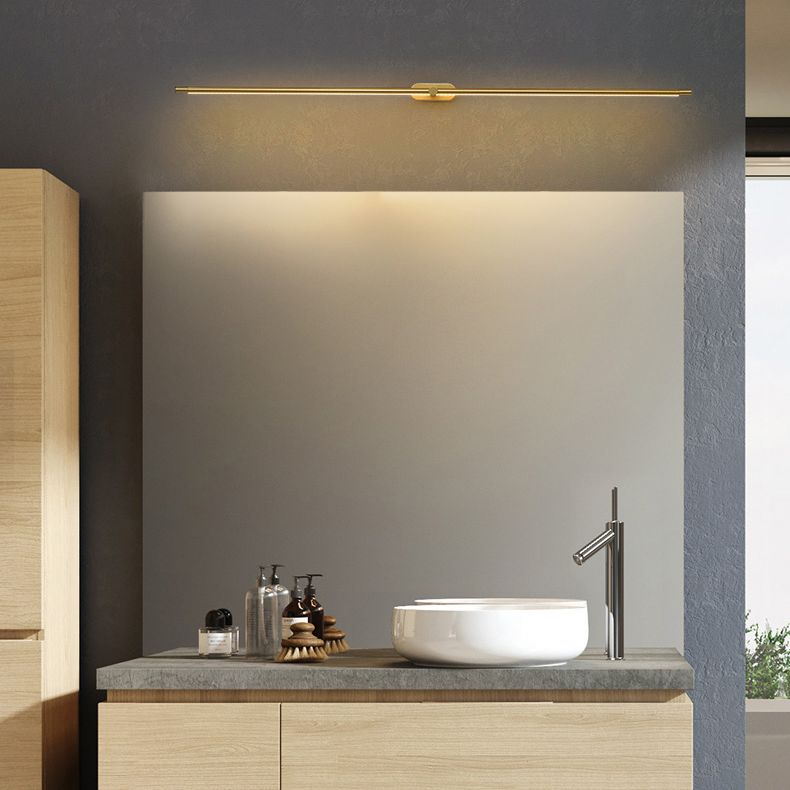 Arisha Applique Murale Salle de Bain Linéaire Moderne Métal Acrylique Noir/Blanc/Or - Neutralighting