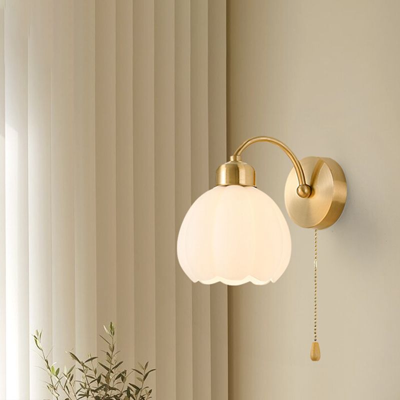 Arisha Applique Murale Fleur Rustique, Métal/Verre, Chambre - Neutralighting