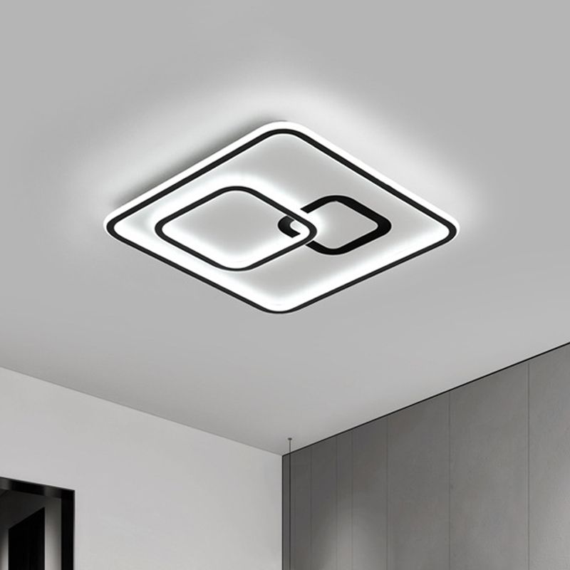 Arisha Moderne LED Plafonnier Noir Acrylique Chambre à Coucher Salon - Neutralighting