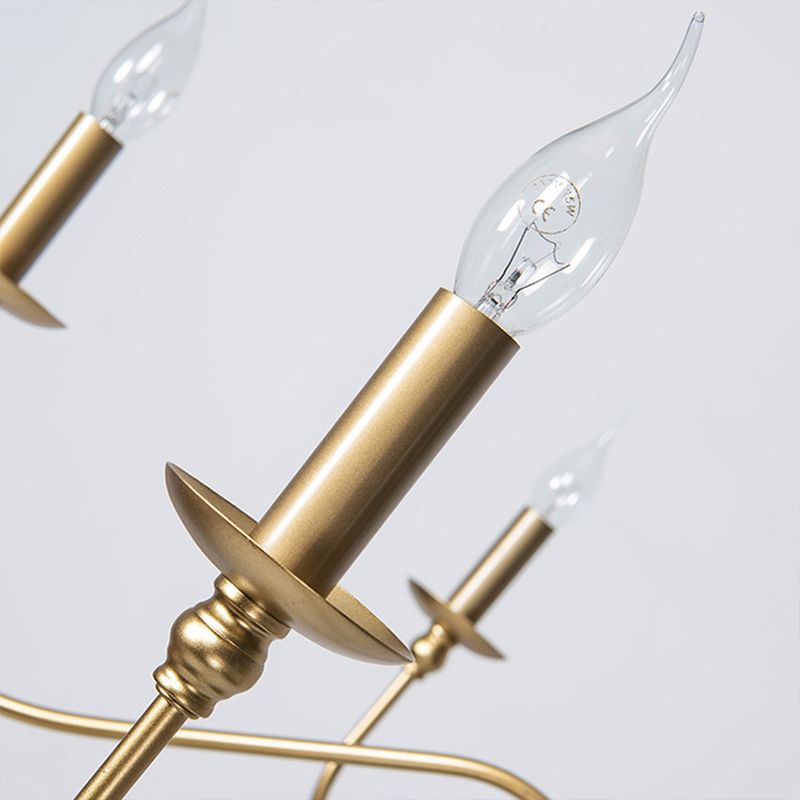 Silva Grande Luminaires Suspensions Vintage LED Métal Noir/Doré Salon