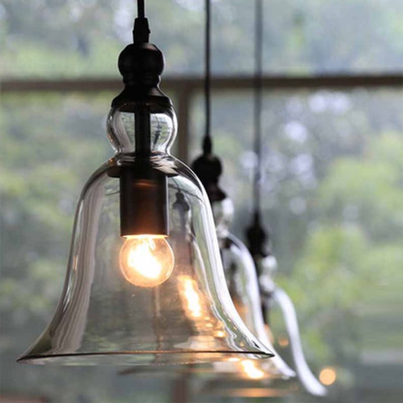 Arisha Industrielle Vintage LED Suspension Clair Métal/Verre Salle à manger - Neutralighting