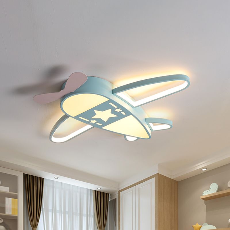 Valentina Moderne LED Plafonnier Bleu Rose Métal Acrylique Salon - Neutralighting