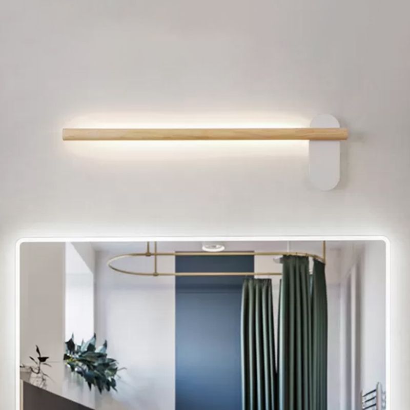 Muto Applique Miroir Linéaire Naturelle, Bois, Chambre à Coucher - Neutralighting