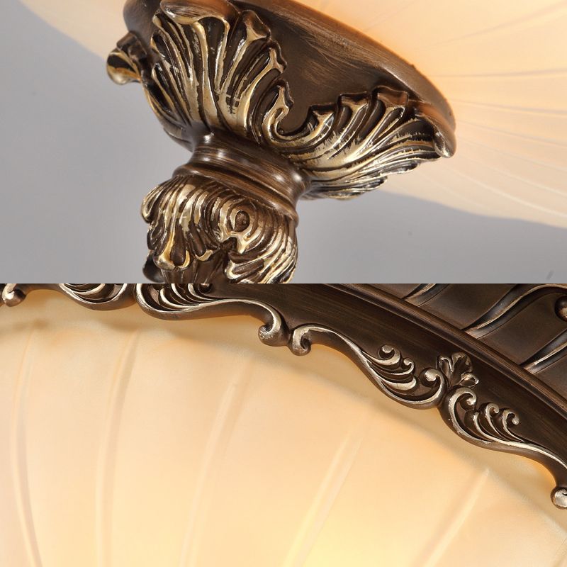 Arisha Retro LEDPlafonnier Beige Métal/Verre Salon Salle à manger - Neutralighting