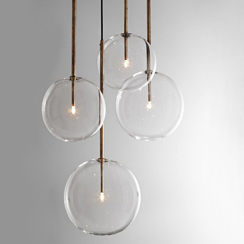 Valentina Glass Bulb LED Suspension Or Métal Verre Chambre à coucher - Neutralighting