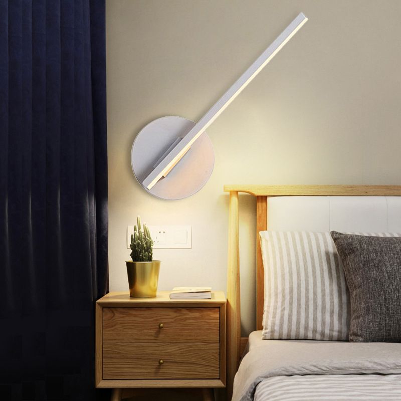 Ray Ronde LED Applique Murale Blanc Noir Acrylique Métal Salon - Neutralighting