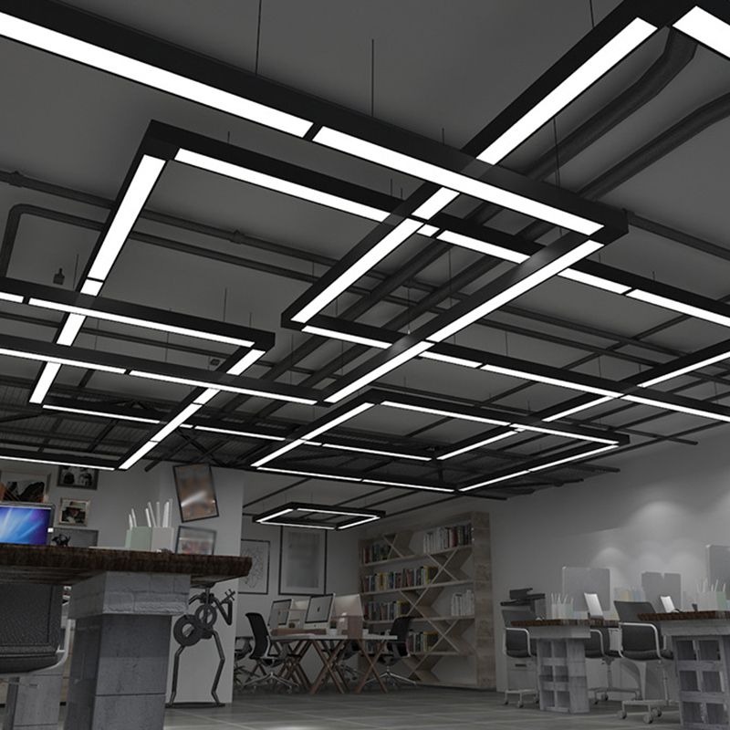 Noar Moderne Suspension Rectangulaire Noire - Neutralighting