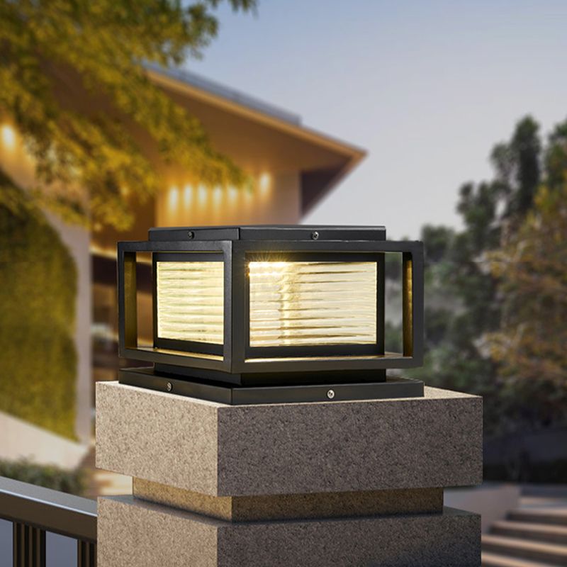 Ray Lampe Solaire de Poteau, Noire, L 25/30/38CM