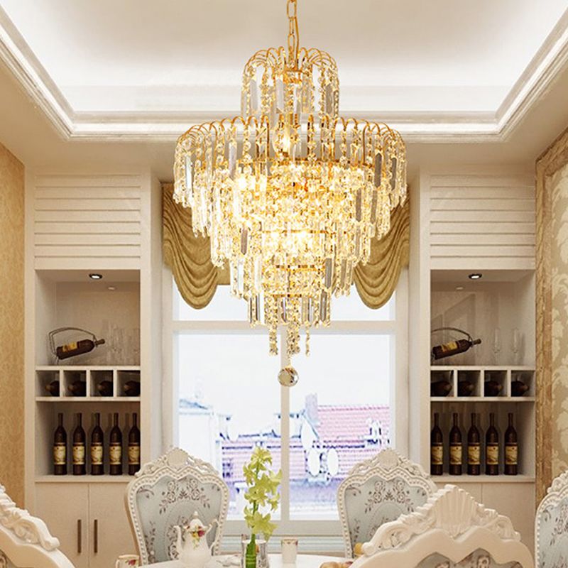 Kristy Lustre Multi Luxueux, Cristal, Or, Salon